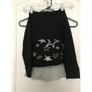 Deliah's Girl Sweatshirt Hoodie with Attached Shirt Stars Girls Size Medium 5/6